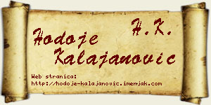 Hodoje Kalajanović vizit kartica